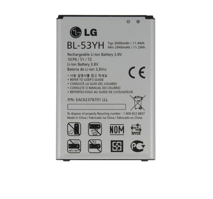 باتری موبایل مدل BL-53YH با ظرفیت 3000mAh مناسب برای گوشی موبایل ال جی G3